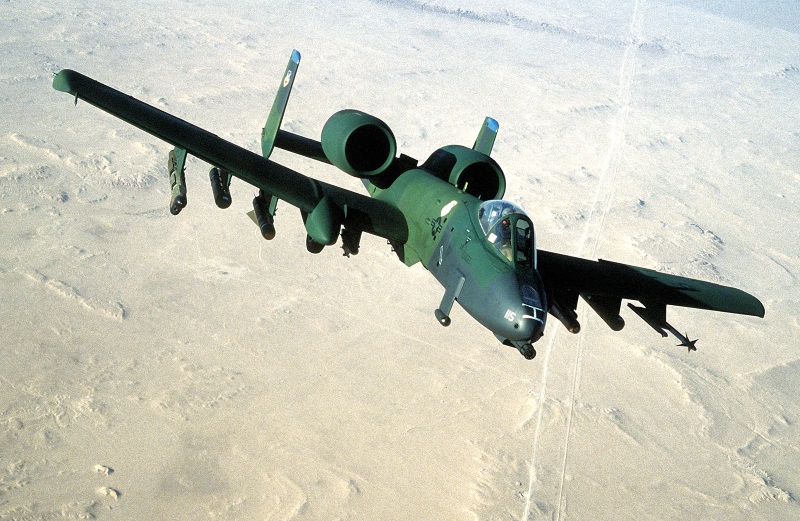 A-10 in Charcoal Lizard colors over Iraq