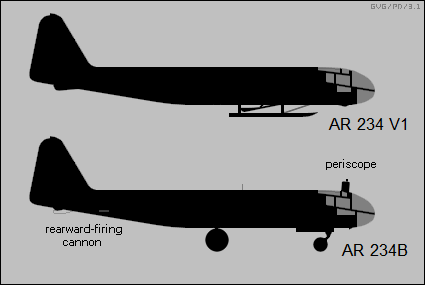 Ar 234 V1 versus Ar234B