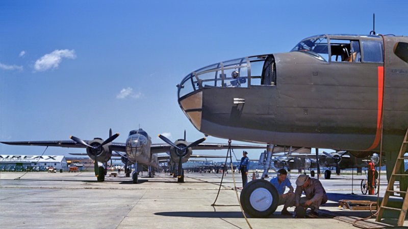 B-25Cs at Inglewood plant