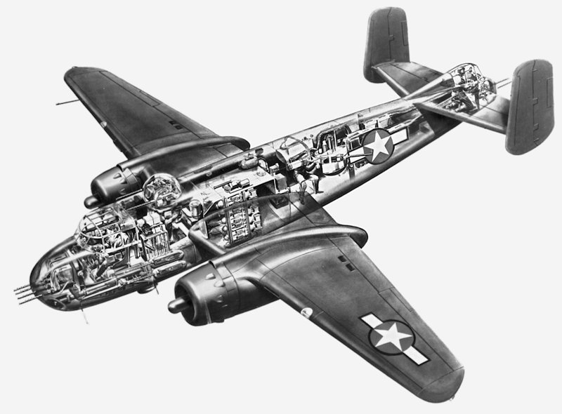 B-25H cutaway