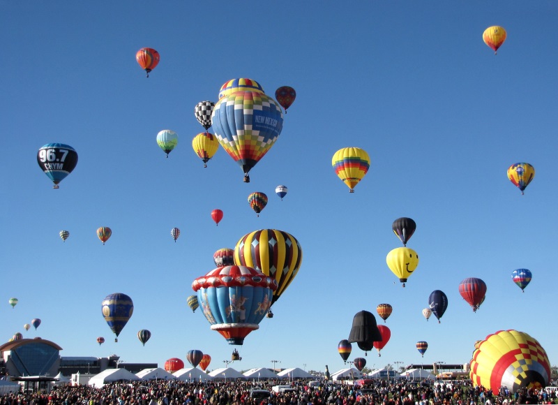hot-air balloons