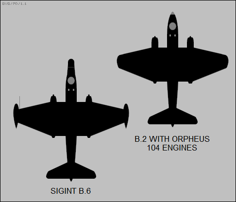 SIGINT Canberra B.6, B.2 with Orpheus engines