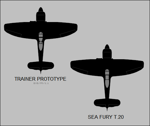 Hawker Sea Fury T.20 trainer