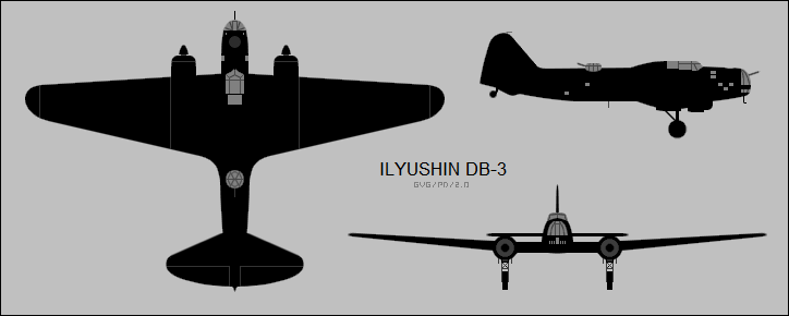 Long-range Bomber 1944 Year 1/140 Scale Model with Stand Ilyushin Il-4 DB-3F