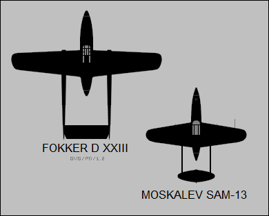 Fokker D XXIII, Moskalev SAM-13