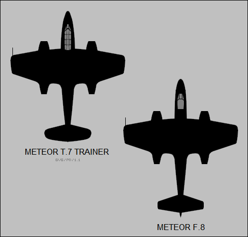 Gloster Meteor T.7 trainer, Meteor F.8