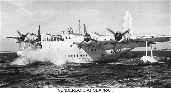 Short Sunderland at sea