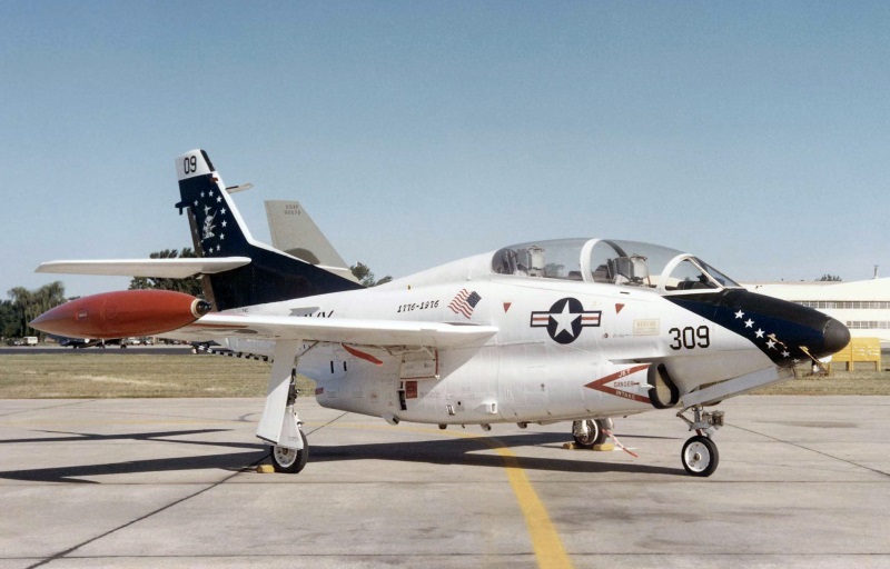 T-2C Buckeye in US Bicentennial colors
