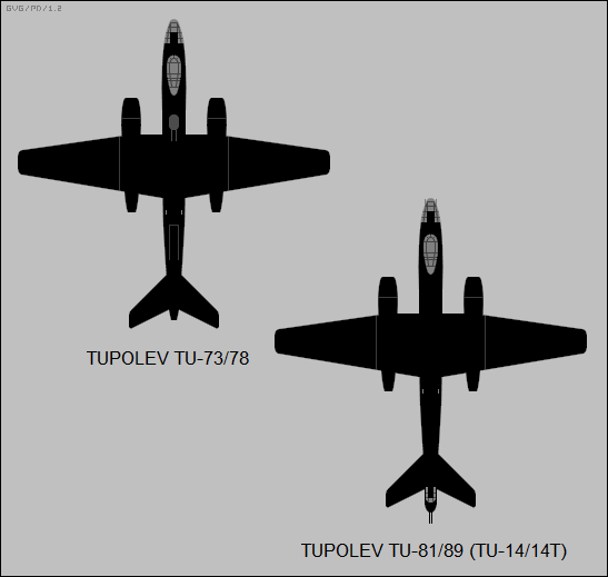 Tupolev Tu-73/78, Tu-81/89 (Tu-14/14T)