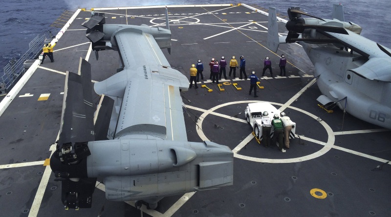 MV-22B Ospreys with wings folded
