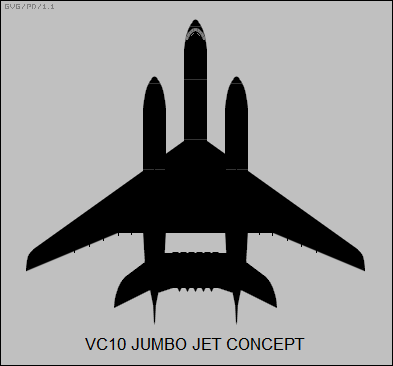 VC10 jumbo jet concept