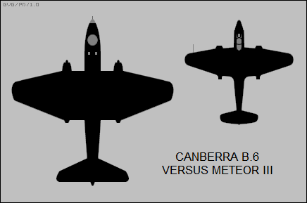 Canberra B.6 versus Meteor III