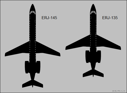 ERJ-145 versus ERJ-135