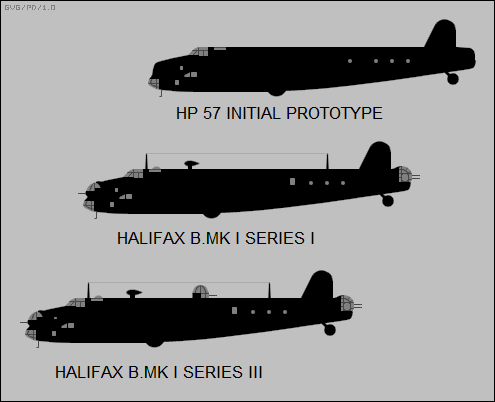 early Halifax bomber variants