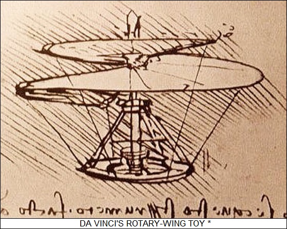 da Vinci's rotary-wing toy