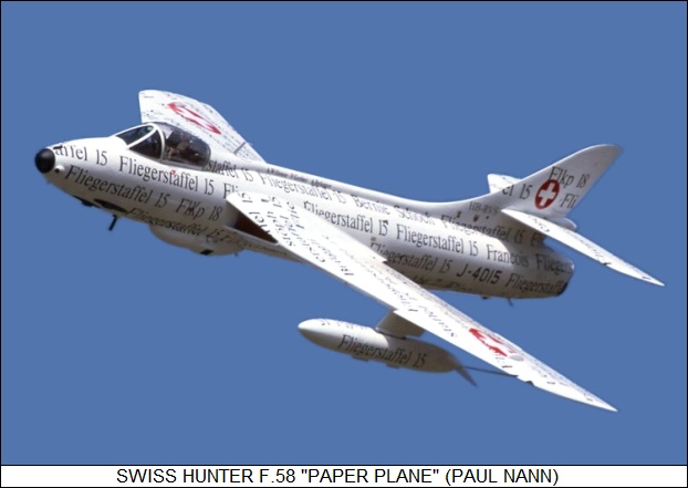 Swiss Hunter F.58 (Paper Plane)