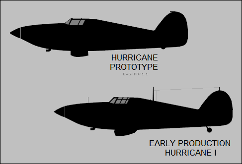 Hurricane prototype, early production Hurricane I