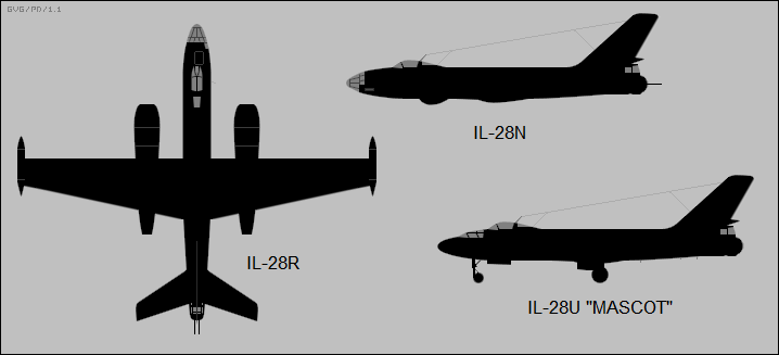 Ilyushin Il-28R, Il-28N, Il-28U Mascot