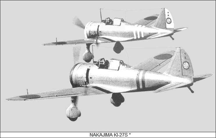 Nakajima IJA Ki-27 fighters