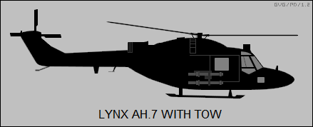 Westland Lynx AH.7 with TOW missile launchers