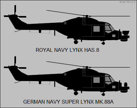 RN Lynx HAS.8, German Navy Super Lynx Mk.88A