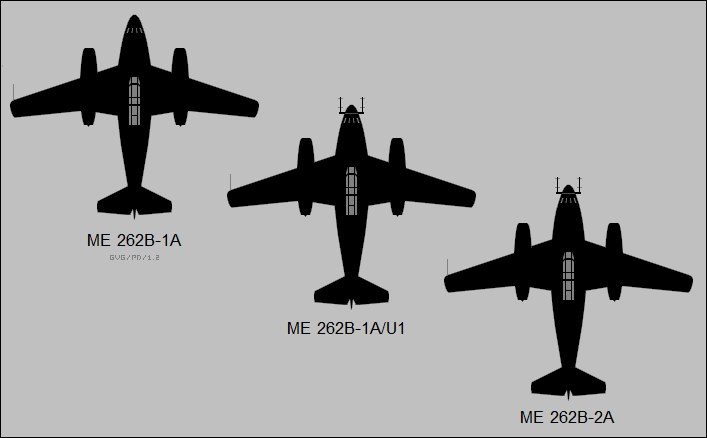 Messerschmitt Me 262B-1A, Me 262B-1/U1, Me 262B-2A