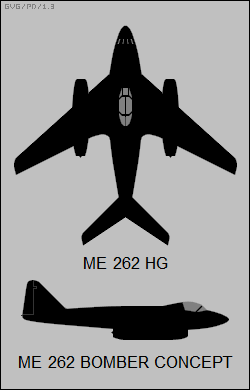 Me 262 HG, Me 262 bomber concept