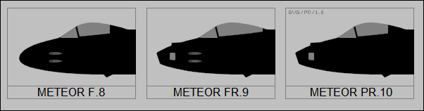 Gloster Meteor F.8, RF.9, PR.10