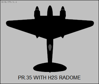 Mosquito PR.35 with H2S radome