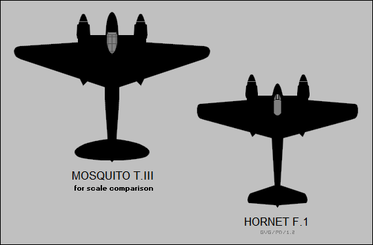 DH Hornet F.1 versus Mosquito T.III