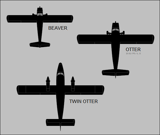 Beaver, Otter, Twin Otter