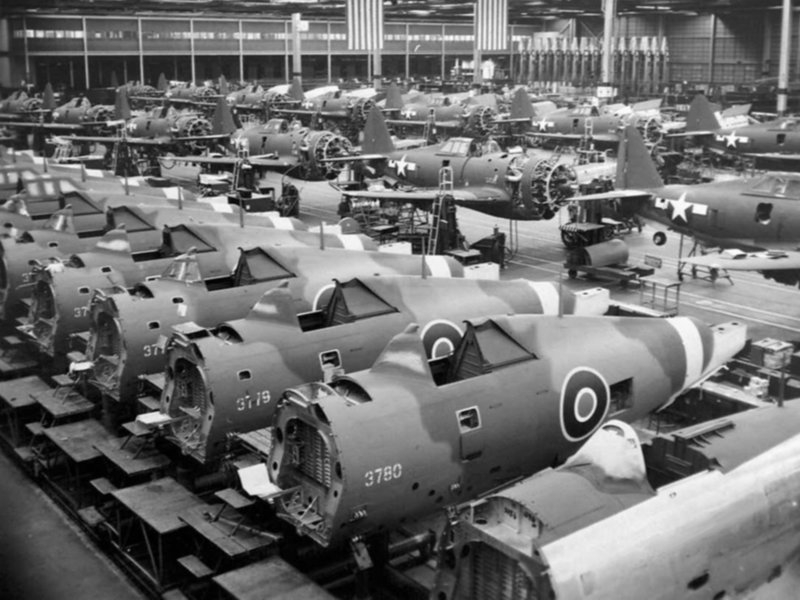 P-47D production line